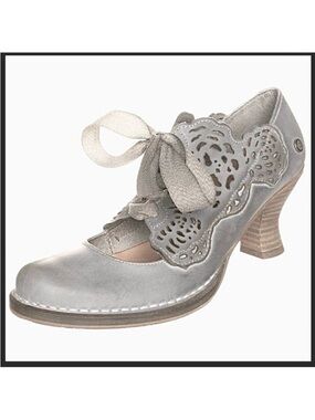 Neosens Taupe Rococo Lace-Up Ribbon Heels size 37 / US 6.5